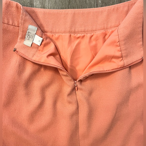 Loft Coral Petite Scalloped Skirt Size 4P - Picture 4 of 11